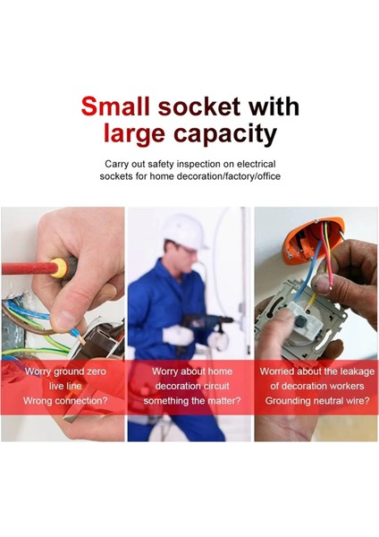 Soket Test Merkezi Pro Voltaj 30MA Rcd Sızıntı Testi Akıllı Dedektörü Sıfır Hat Fiş Polarite Faz Kontrol Aracı Abd Fiş B B (Yurt Dışından) fiyatları