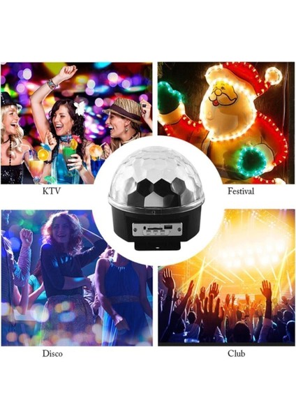 LED Magıc Cristal Sihirli Küre Bluetooth'lu Kumandalı USB Girişli Parti ve Disko Topu modelleri