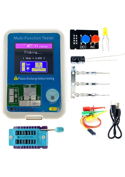 Mtt-V1 Diyot Triod Mos/pnp/npn Kapasitör Direnç Transistör Için Yüksek Hassas Transistör Test Cihazı Multimetre (Yurt Dışından) fırsatları