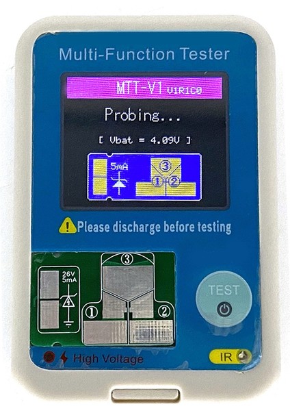 Mtt-V1 Diyot Triod Mos/pnp/npn Kapasitör Direnç Transistör Için Yüksek Hassas Transistör Test Cihazı Multimetre (Yurt Dışından) indirimleri