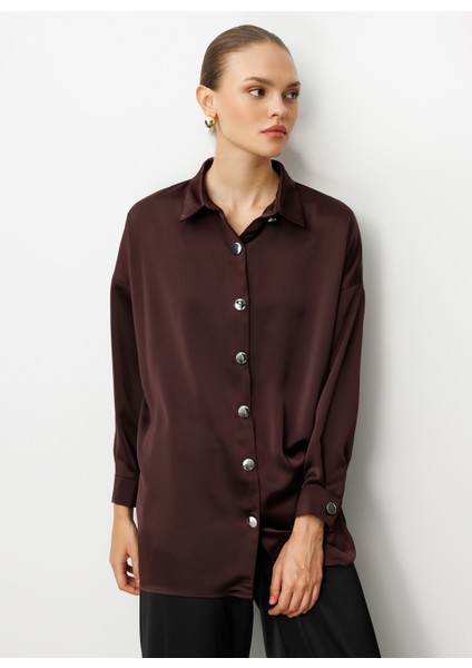 Klasik Yaka Düz Kahve Kadın Tunik M1MZ1030210161 fiyatları