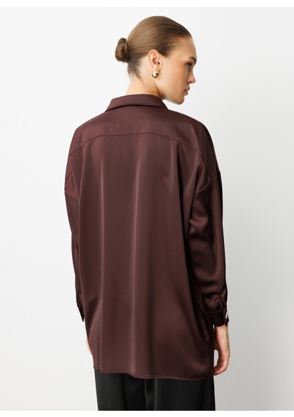 Klasik Yaka Düz Kahve Kadın Tunik M1MZ1030210161 fırsatları