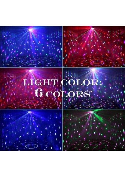 LED Magıc Cristal Sihirli Küre Bluetooth'lu Kumandalı USB Girişli Parti ve Disko Topu