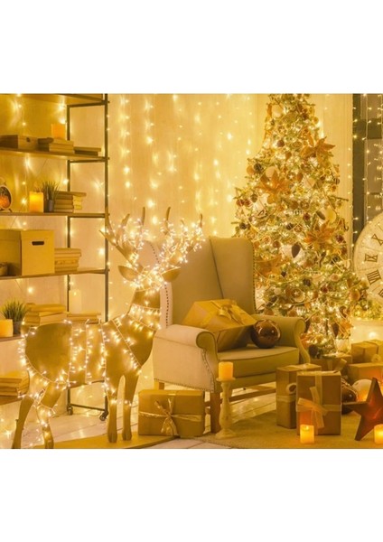 LED 10 Metre 100 Ledli Şeffaf Kablolu Fişli LED Işık - Yılbaşı Süsü Günışığı(Sarı) -Ev-Dekorasyon indirimleri