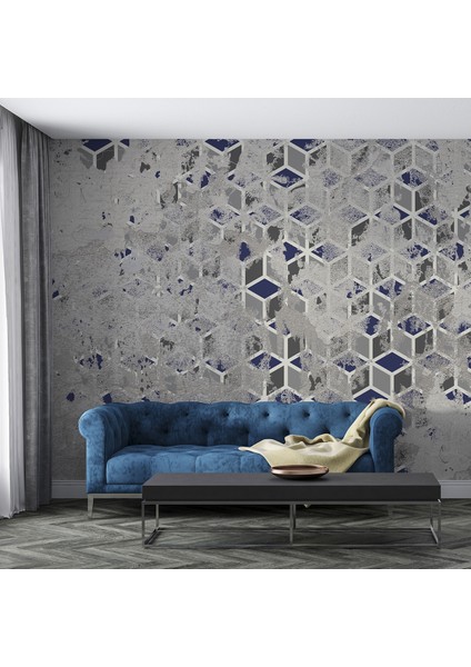 3D Duvar Kağıdı Gri Küpler Desenli-Isı ve Ses Yalıtımı fiyatları