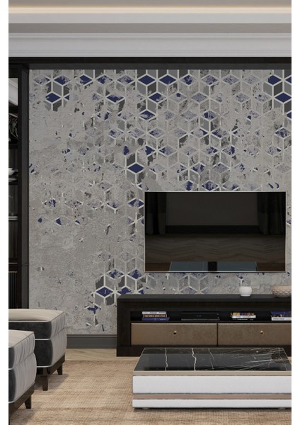 3D Duvar Kağıdı Gri Küpler Desenli-Isı ve Ses Yalıtımı modelleri