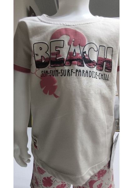 Çocuk Unisex Kız Erkek Şortlu Alt Üst Takım Kreş %100 Pamuk Rahat Tarz Tasarım Premium, Mercan modelleri