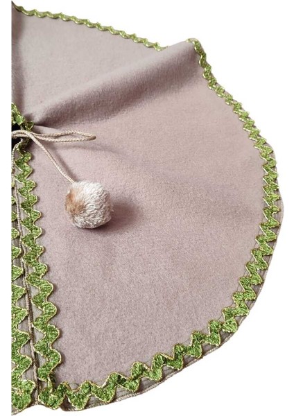 Yılbaşı Çam Ağacı Altı Örtüsü, Çam Ağacı Ayak Halısı Örtüsü, Sütlü Kahve Renk, Peluş Kumaş, 65 cm indirimleri