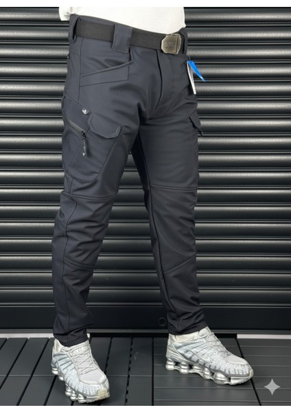 Unısex Softshell Su Dayanıklı ve Rüzgar Geçirmez Içi Polarlı Kışlık Taktik Pantolon