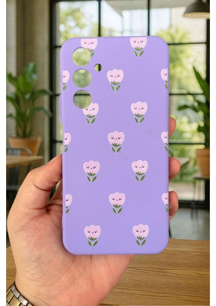 Samsung Galaxy A54 Uyumlu Mini Lale Desenli Silikon Darbe Emici Klasik Korumalı Rubber Kılıf fiyatları