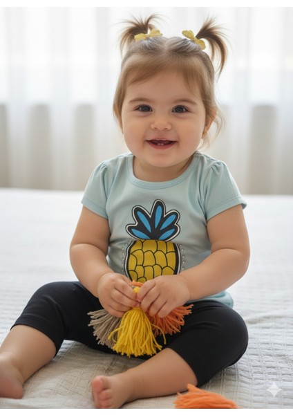 Kız Bebek Şortlu Takım