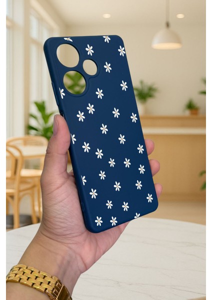 Infinix Hot 30 -Mini Papatya Desenli Silikon Darbe Emici Klasik Korumalı Rubber Kılıf modelleri