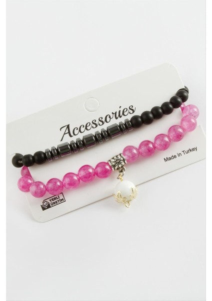 2 Adet Hematit Ceyt Doğaltaş Bileklik