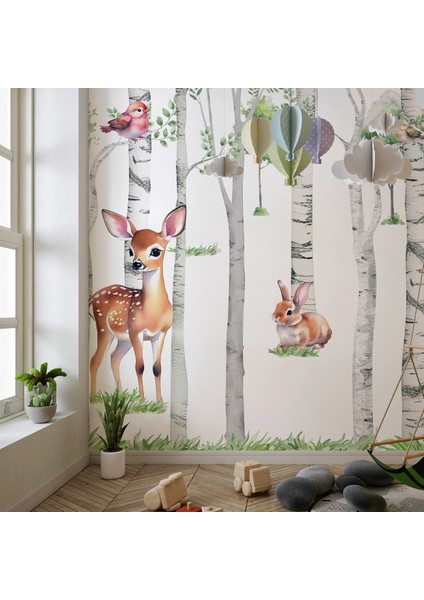 Ceylan Desenli Çocuk Odası Duvar Kağıdı -Isı ve Ses Yalıtımı Yırtılmaz