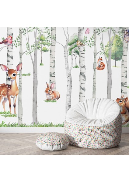 Ceylan Desenli Çocuk Odası Duvar Kağıdı -Isı ve Ses Yalıtımı Yırtılmaz modelleri