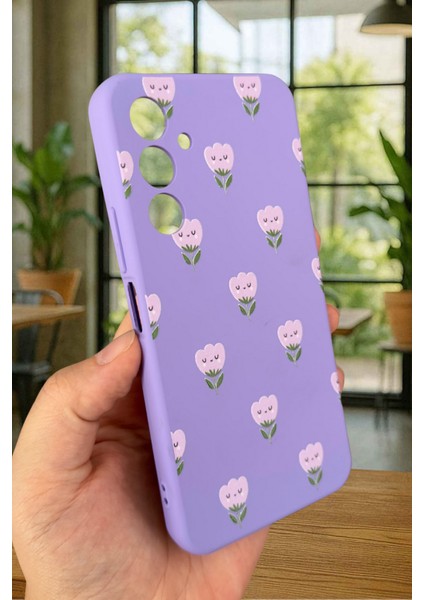 Samsung Galaxy A54 Uyumlu Mini Lale Desenli Silikon Darbe Emici Klasik Korumalı Rubber Kılıf fırsatları
