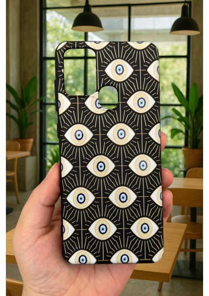 Samsung Galaxy A21S Uyumlu Evıl Eye Desenli Silikon Darbe Emici Klasik Korumalı Rubber Kılıf fiyatları
