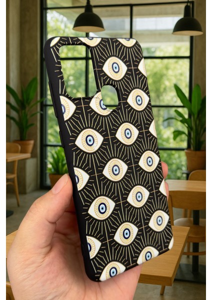 Samsung Galaxy A21S Uyumlu Evıl Eye Desenli Silikon Darbe Emici Klasik Korumalı Rubber Kılıf fırsatları