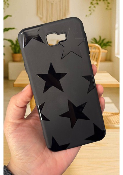 Samsung Galaxy J7 Prime Uyumlu Star Desenli Silikon Darbe Emici Rubber Kılıf