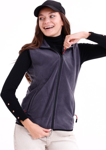 Kadın Slim Fit Tam Fermuarlı Polar Yelek indirimleri