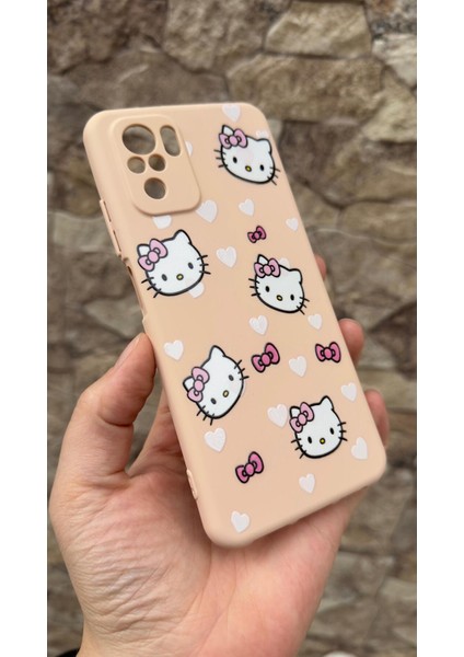 Xiaomi Redmi Note 10 ve 10S Uyumlu Hello Kity Silikon Darbe Emici Klasik Korumalı Rubber Kılıf modelleri