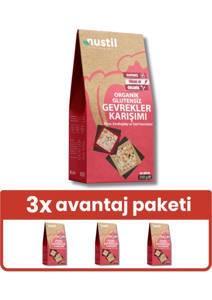Organik Gevrekler Karışımı 250G X3