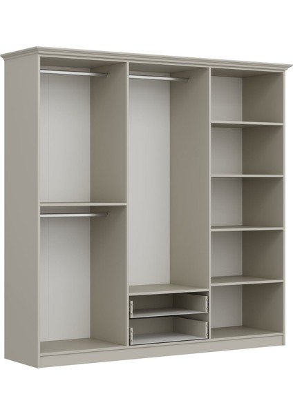 Bona Country 6 Mebran Kapaklı 2 Çekmeceli Gardırop-Kumtaşı indirimleri