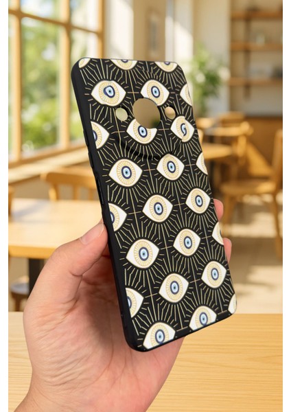 Xiaomi Redmi A3 Uyumlu Evıl Eye Desenli Silikon Darbe Emici Klasik Korumalı Rubber Kılıf modelleri