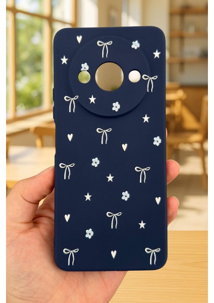 Xiaomi Redmi A3 Uyumlu Mini Fiyonk Desenli Silikon Darbe Emici Klasik Korumalı Rubber Kılıf fiyatları