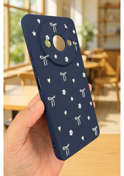 Xiaomi Redmi A3 Uyumlu Mini Fiyonk Desenli Silikon Darbe Emici Klasik Korumalı Rubber Kılıf fırsatları