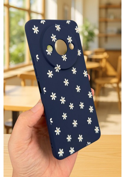 Xiaomi Redmi A3 Uyumlu Mini Papatya Desenli Silikon Darbe Emici Klasik Korumalı Rubber Kılıf modelleri