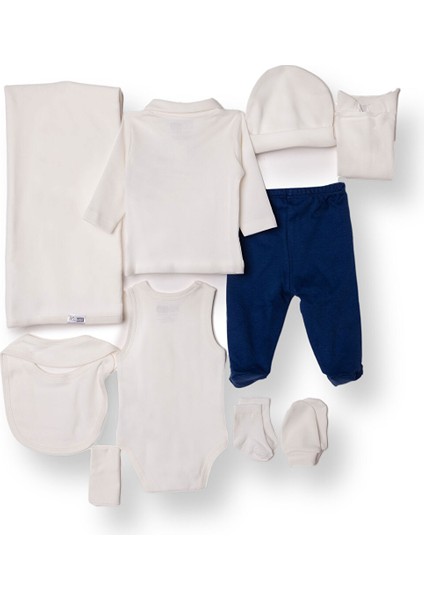 Erkek Bebek 10LU Hastane Çıkışı Interlok V Yaka Uzun Kol Patikli Paça fiyatları