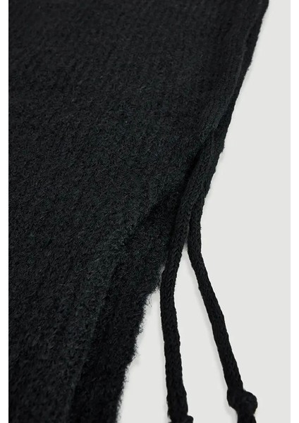 Balaklava Yün Triko Şapka - Siyah fiyatları