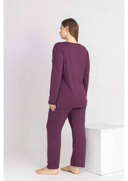 Kadın Battal V Yaka Uzunkol Pijama Takım C840-856 fiyatları