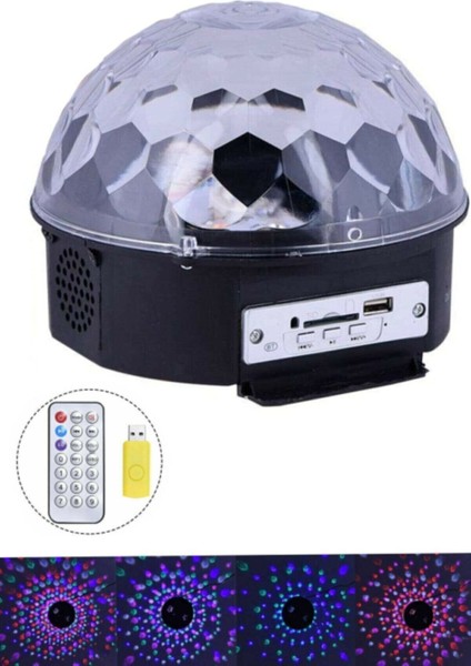 Hoparlör Disco Sahne Disko Topu Bluetooth USB LED Işıklı Mp3 Disko fiyatları