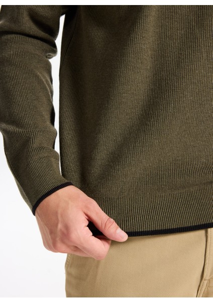 Gmg Fırenze Bisiklet Yaka Slim Fit Haki Erkek Kazak GU25MFW04029 fırsatları