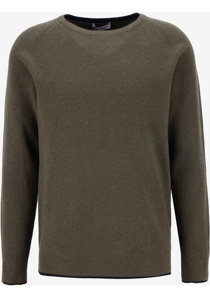 Gmg Fırenze Bisiklet Yaka Slim Fit Haki Erkek Kazak GU25MFW04029