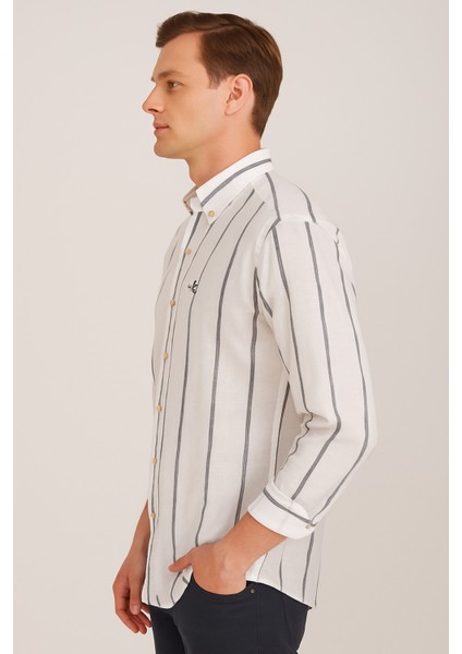 Erkek Ncb Çizgili Keten Gömlek fiyatları