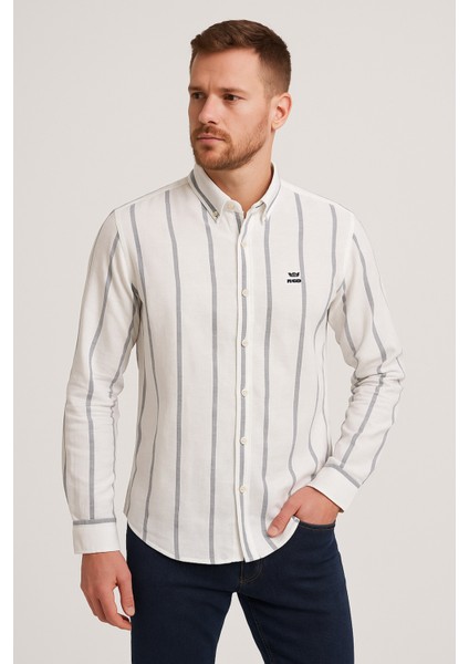 Erkek Ncb Çizgili Keten Gömlek indirimleri