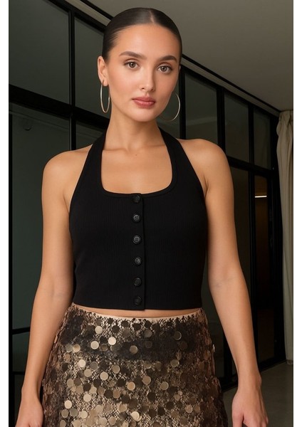 Kadın Düğme Detay Kaşkorse Kumaş Atlet fiyatları
