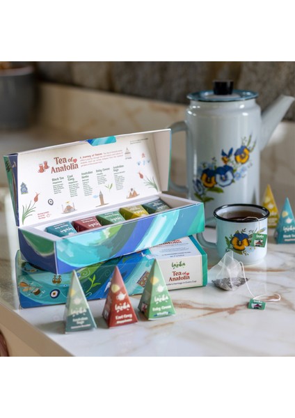 20'li Tea Of Anatolia-Yeşil Çay, Siyah Çay ve Bitki Çayı, 20'li Pla Poşet, Hediyelik Premium Koleksiyon fiyatları