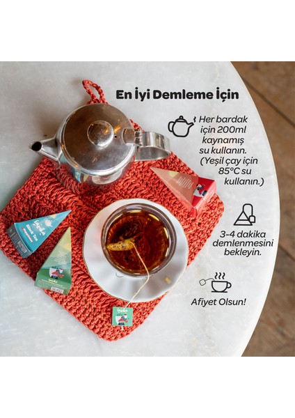 20'li Tea Of Anatolia-Yeşil Çay, Siyah Çay ve Bitki Çayı, 20'li Pla Poşet, Hediyelik Premium Koleksiyon modelleri