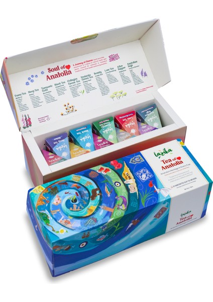 20'li Tea Of Anatolia-Yeşil Çay, Siyah Çay ve Bitki Çayı, 20'li Pla Poşet, Hediyelik Premium Koleksiyon indirimleri