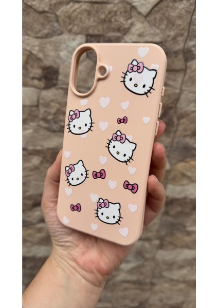 iPhone 16 Plus Uyumlu Hello Kity Silikon Darbe Emici Klasik Korumalı Rubber Kılıf modelleri