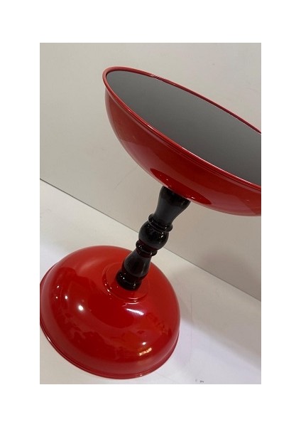 Yan Sehpa Kırmızı Siyah Camlı fırsatları