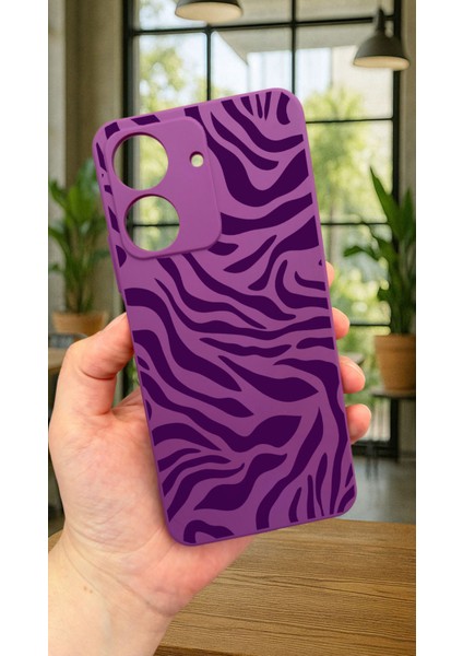 Redmi 13C-ZEBRA Desenli Lansman Kamera Korumalı Yumuşak Silikon Rubber Kılıf