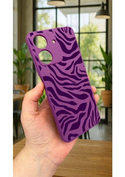 Redmi 13C-ZEBRA Desenli Lansman Kamera Korumalı Yumuşak Silikon Rubber Kılıf modelleri