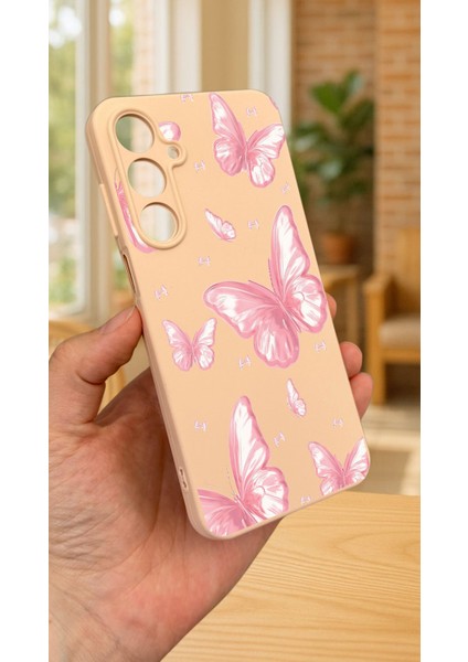 Samsung Galaxy A55 -Kelebek Desenli Silikon Darbe Emici Klasik Korumalı Rubber Kılıf modelleri