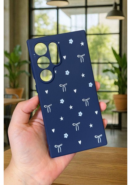 Samsung Galaxy S24 Ultra - Mini Fiyonk Desenli Silikon Darbe Emici Klasik Korumalı Rubber Kılıf