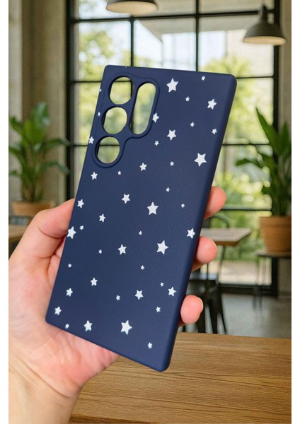 Samsung Galaxy S24 Ultra -Minimal Yıldız Desenli Silikon Darbe Emici Klasik Korumalı Rubber Kılıf modelleri